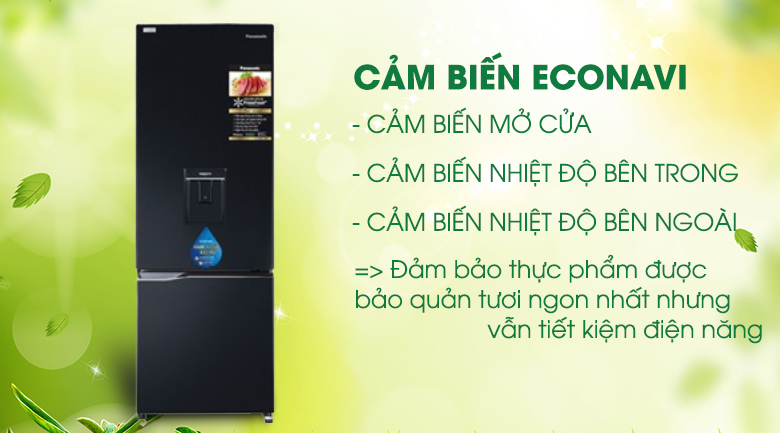econavi-Tủ lạnh Panasonic Inverter 290 lít NR-BV320WKVN