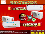 MÁY LẠNH DAIKIN THÁNG 6/2021 - TRỢ GIÁ MÙA COVID