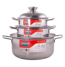Bộ Nồi Inox 1 Đáy Happy Time HPT224