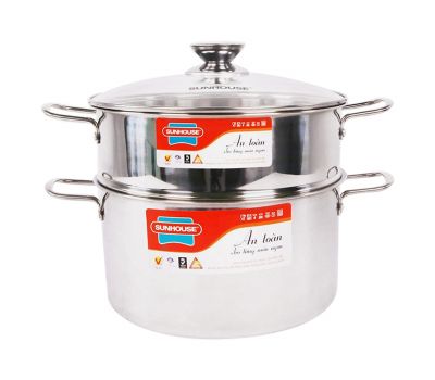 Bộ Nồi Xửng Inox Sunhouse SSP24A