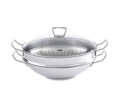 Bộ nồi lẩu + Xửng hấp Fissler Nanjing 36cm
